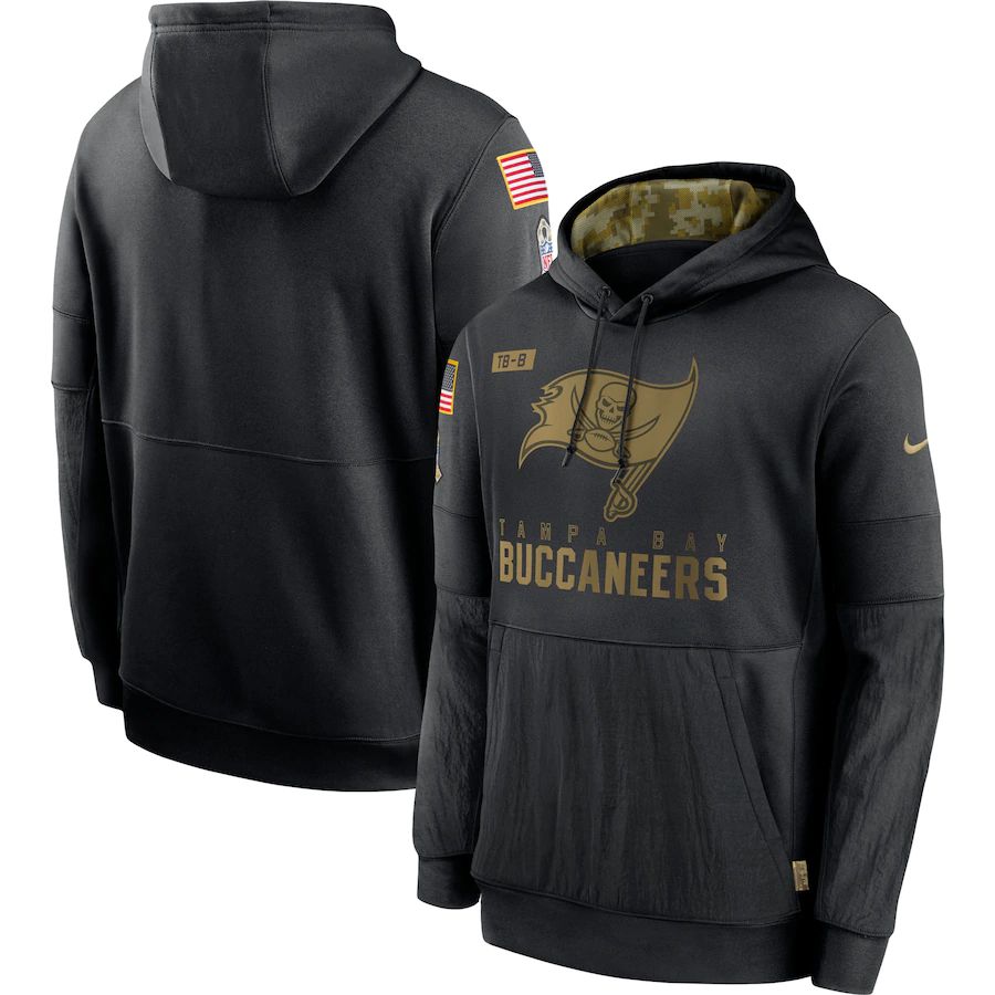 Men Tampa Bay Buccaneers Black Salute To Service Hoodie Nike NFL Jerseys->tampa bay buccaneers->NFL Jersey